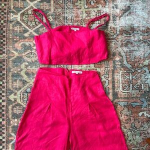 Reformation Red Jumpsuit